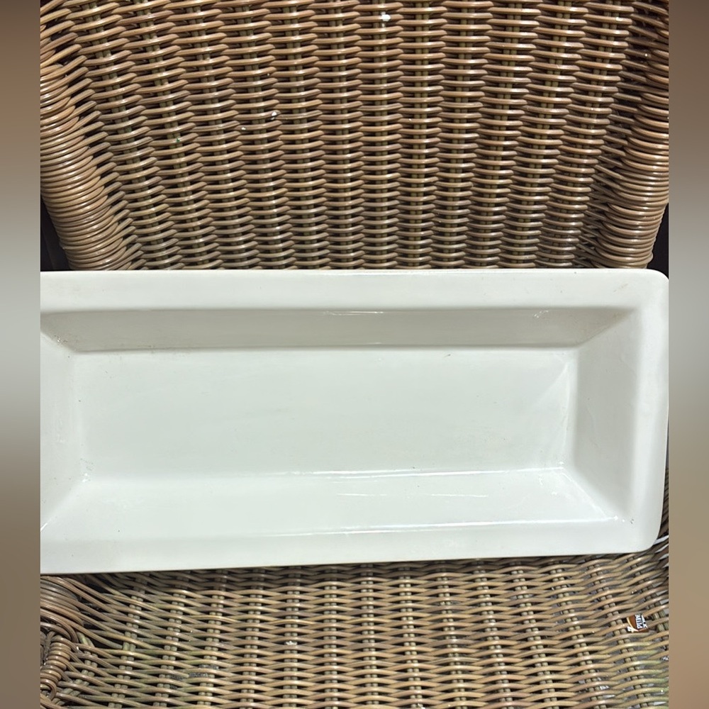 White Rectangular Serving Tray